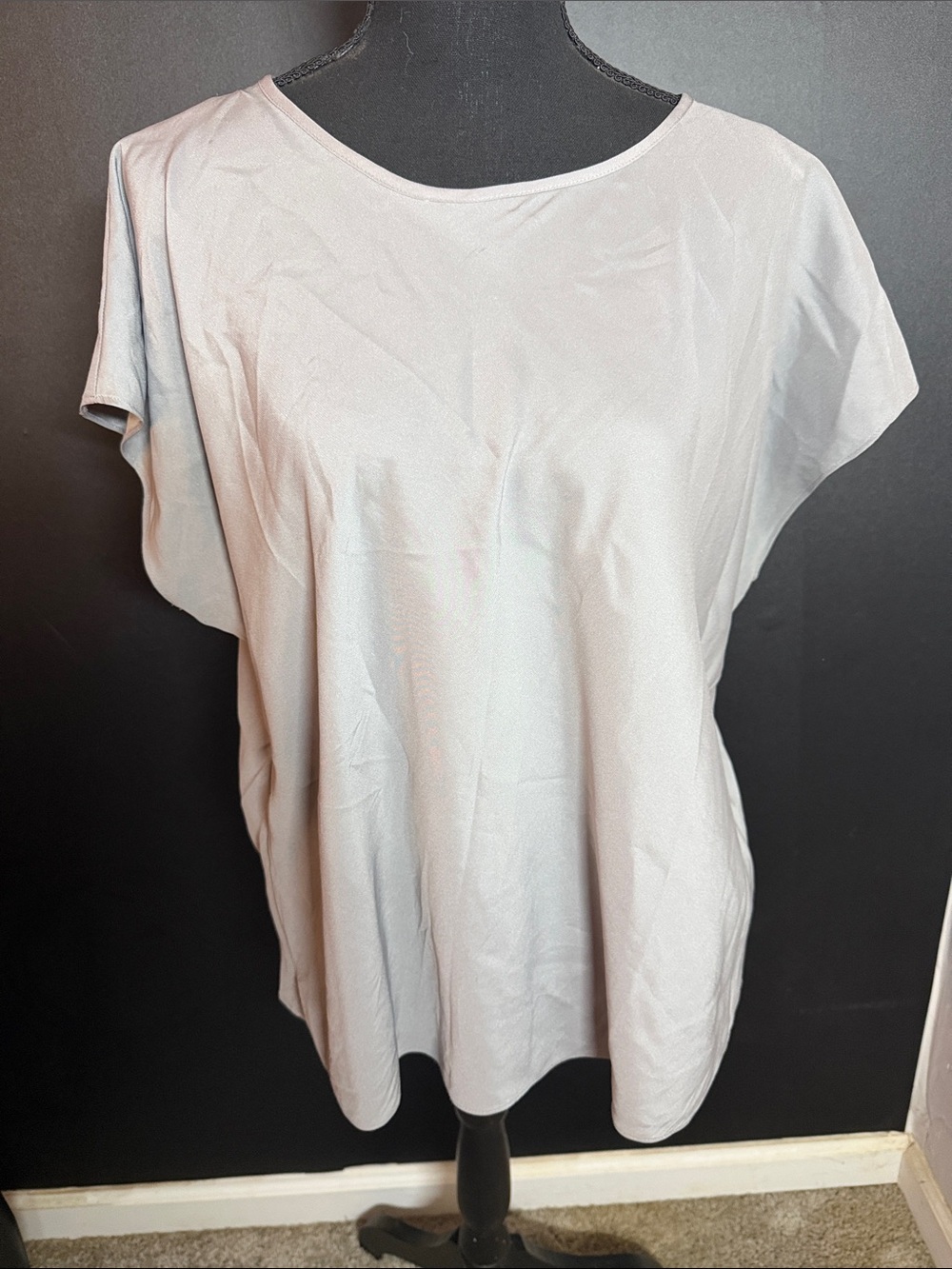 Express Everyday Crew Neck Women’s Top - Light Gray Size XL